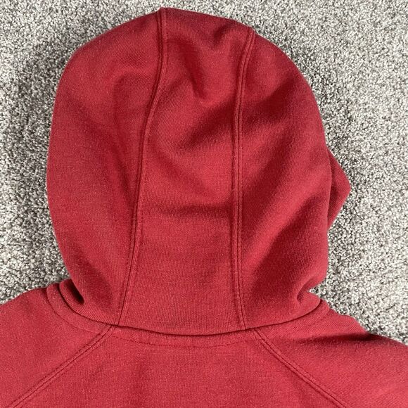 Carhartt Midweight Women's Full Zip Spellout Hooded Sweatshirt Red Y2K Size XL - Picture 3 of 13